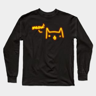 glow cat :3 Long Sleeve T-Shirt